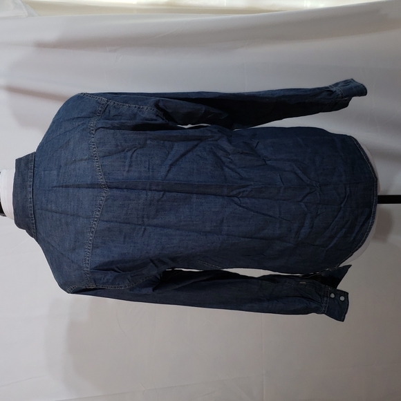 EUC Urban Pipeline Pearl Snap Denim Top Small - Picture 5 of 7
